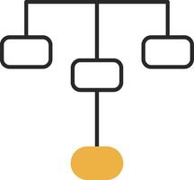 Hierarchical Structure Skined Filled Icon vector