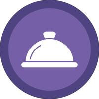 Dishes Glyph Multi Circle Icon vector