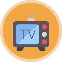 televisión plano multi circulo icono vector