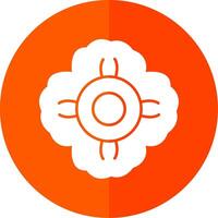 Mallow Glyph Red Circle Icon vector
