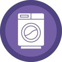 Washing Machine Glyph Multi Circle Icon vector