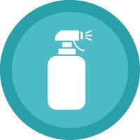 Cleaning Spray Glyph Multi Circle Icon vector