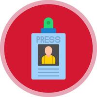 Press Pass Flat Multi Circle Icon vector