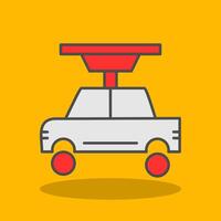 coche reparar lleno sombra icono vector