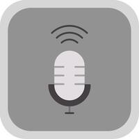 Voice Assistant Flat Round Corner Icon vector