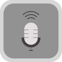 Voice Assistant Flat Round Corner Icon vector