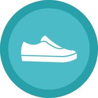 Zapatos glifo multi circulo icono vector