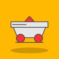 Trolley Filled Shadow Icon vector