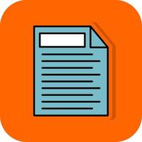 Note Filled Orange background Icon vector