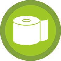 Toilet Paper Glyph Multi Circle Icon vector