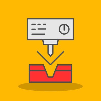 Metal Bending Machine Filled Shadow Icon