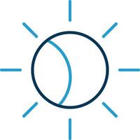 Eclipse Line Blue Two Color Icon vector