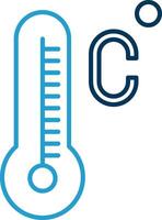 Celsius Line Blue Two Color Icon vector