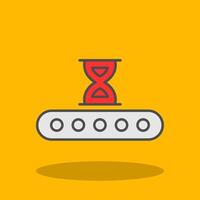 Waiting Filled Shadow Icon vector
