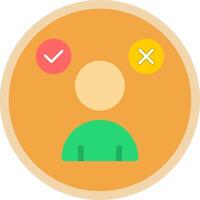 Decision Making Flat Multi Circle Icon vector