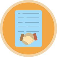 Handshake Flat Multi Circle Icon vector