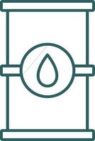 Barrel Line Gradient Round Corner Icon vector