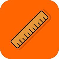 Ruler Filled Orange background Icon vector