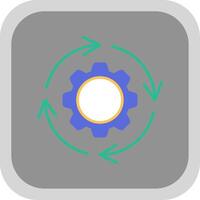 Adaptation Flat Round Corner Icon vector