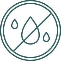 No Water Line Gradient Round Corner Icon vector
