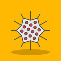 Sea Urchin Filled Shadow Icon vector