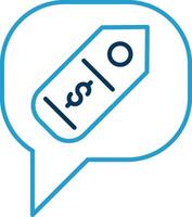 Chat Line Blue Two Color Icon vector