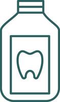 Mouthwash Line Gradient Round Corner Icon vector