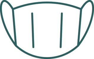 Medical Mask Line Gradient Round Corner Icon vector