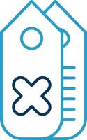 Tag Line Blue Two Color Icon vector
