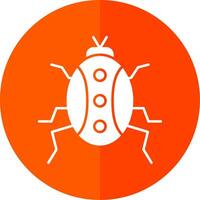 Bug Glyph Red Circle Icon vector