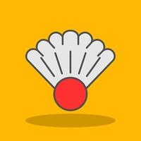 Clam Filled Shadow Icon vector