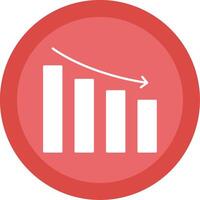 Reputation Loss Glyph Multi Circle Icon vector