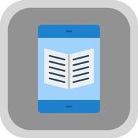 Ebook Flat Round Corner Icon vector