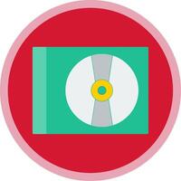 Cd Player Flat Multi Circle Icon vector