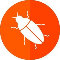 Cockroach Glyph Red Circle Icon vector