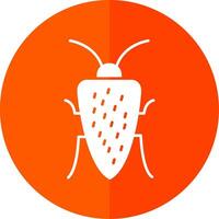 Cockroach Glyph Red Circle Icon vector