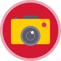 Digital Camera Flat Multi Circle Icon vector