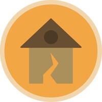 Earthquake Flat Multi Circle Icon vector