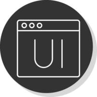 Ui Line Grey Circle Icon vector