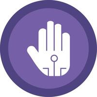 Wired Glove Glyph Multi Circle Icon vector