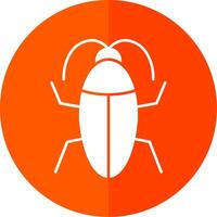 Cockroach Glyph Red Circle Icon vector