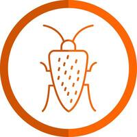 Cockroach Line Orange Circle Icon vector