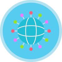 Connected Flat Multi Circle Icon vector