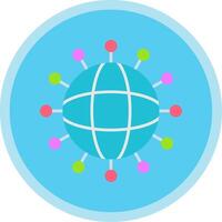 Connected Flat Multi Circle Icon vector