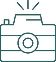 Photo Camera Line Gradient Round Corner Icon vector