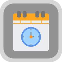 Deadline Flat Round Corner Icon vector