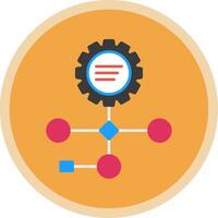Workflow Flat Multi Circle Icon vector