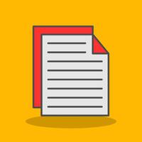 Notes Filled Shadow Icon vector
