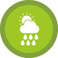 Forecast Glyph Multi Circle Icon vector