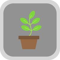 Plant Flat Round Corner Icon vector